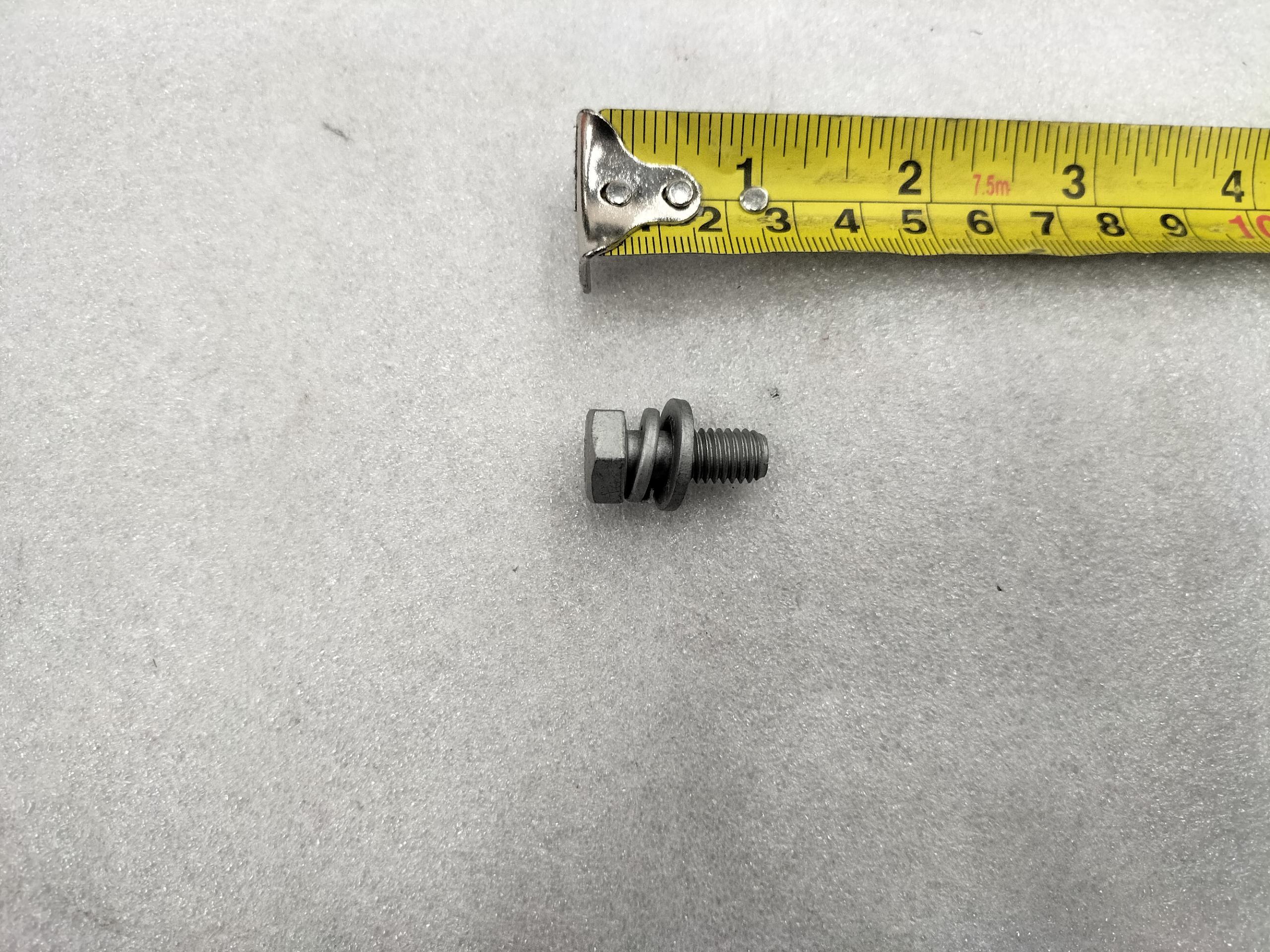 Hex Bolt, Spring Washer and Flat Washer Assembly